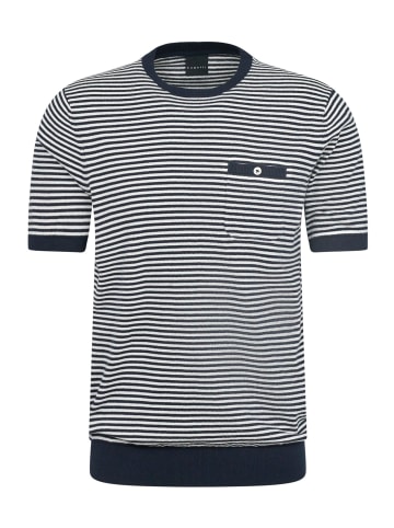 Bugatti Strick-Shirt Kurzarm in 390-marine