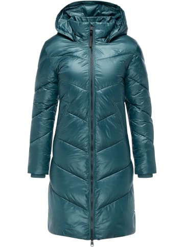 ragwear Wintermantel Rebelka Shiny YOUMODO in Ocean Green