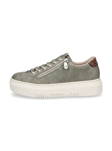 rieker Plateau Sneaker in Grün Leo