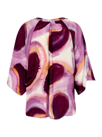 CARTOON Casual-Bluse mit Muster in Weiß/Violett