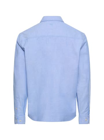 Camel Active Langarmhemd mit Knopfleiste in Blau