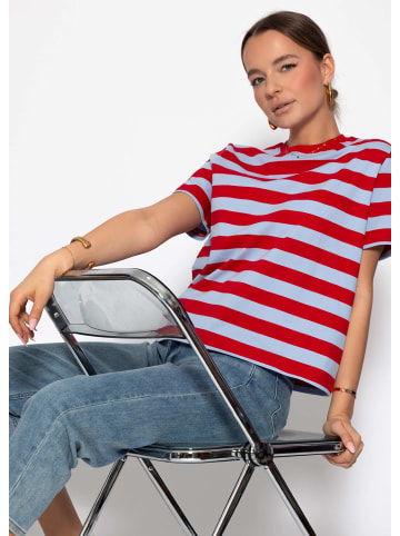 SASSYCLASSY T-Shirt mit Blockstreifen in Flieder