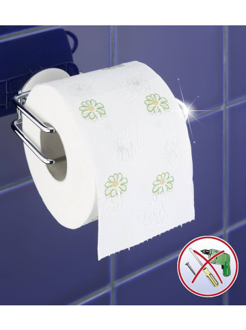 Wenko Toilettenpapierhalter in Silbern, (B) 14 x (H) 9 x (L) 6 cm