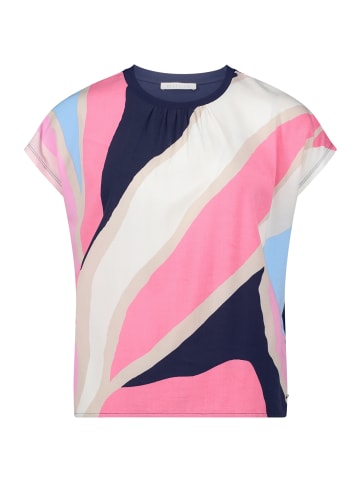 BETTY & CO Patchwork-Shirt mit Raffung in Rosé/Pink