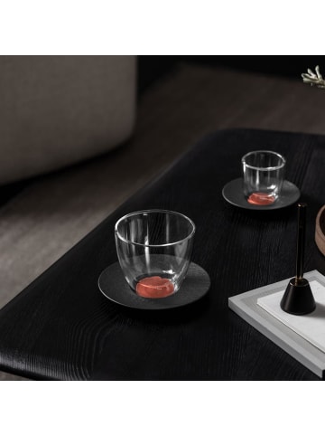 Villeroy & Boch Kaffeeglas mit Untertasse Manufacture Rock Glow 250 ml transparent in transparent