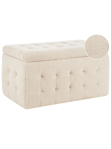 Beliani Ottomane MICHIGAN in Beige - (W) 72 x (H) 40 x (L) 42 cm