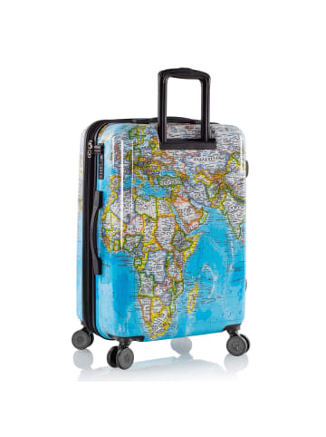 Heys Black Camo 4 Rollen Kofferset 3-teilig mit Dehnfalte world map