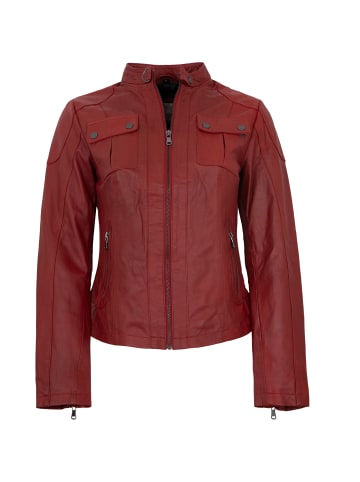 7eleven Lederjacke Lammnappa in Rot