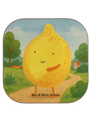 Mr. & Mrs. Panda Untersetzer Tasse Beste Freunde Zitrone Design ... in Weiß