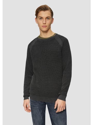 QS Strickpullover langarm in Schwarz