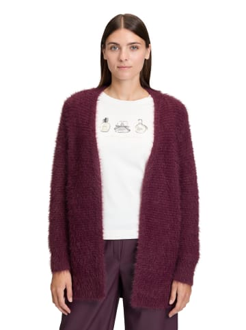 BETTY & CO Strick-Cardigan ohne Verschluss in Dark Aubergine