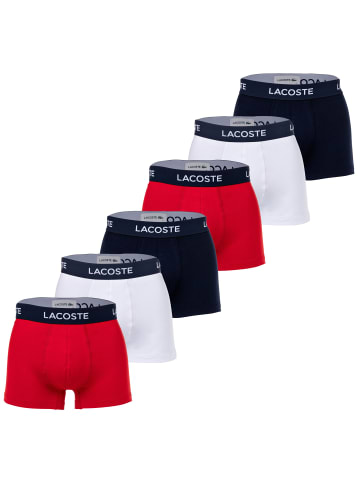 Lacoste Boxershort 6er Pack in Dunkelblau/Rot/Weiß