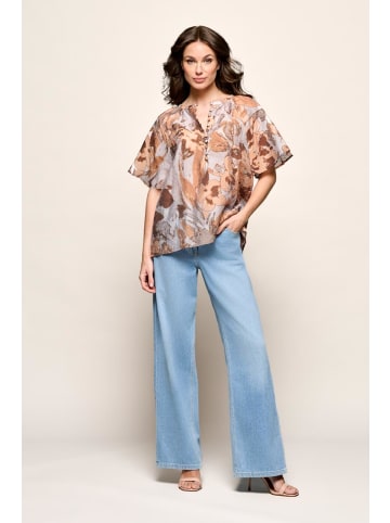 Mart Visser Felia Bluse mit Print, Hellblau/Sand