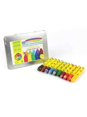 ÖkoNorm Pastell-Ölkreiden Maya, Ø12mm x 85mm, Blechetui - 10 Farben - ab 3 Jahren