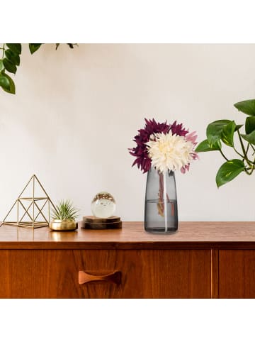 relaxdays Vase in Grau - (H)21,5 x Ø10 cm