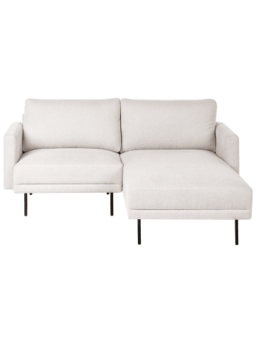 Beliani Ecksofa BREDA in Beige/Schwarz - (W) 192 x (H) 85 x (L) 155 cm linksseitig