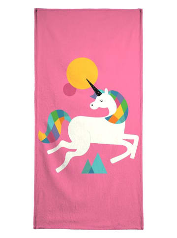 Juniqe Handtuch "To Be A Unicorn" in Bunt & Rosa