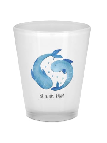 Mr. & Mrs. Panda Schnapsglas Sternzeichen Fische ohne Spruch in Transparent