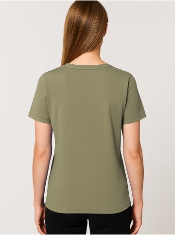 Mavi Jeans T-Shirt Rundhals Kurzarm Top Oberteil mit Print in Grün-2