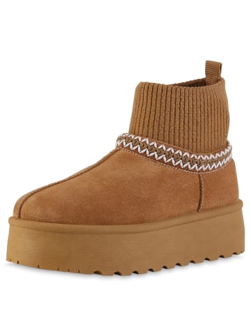 VAN HILL Winter Boots Leona in Hellbraun