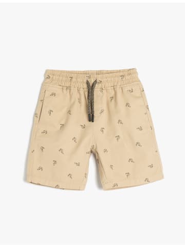 KOTON Shorts in Beige Gemustert