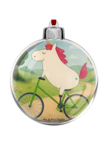 Mr. & Mrs. Panda dekohänger Einhorn Radfahrer Design ohne Spruch in Weiß
