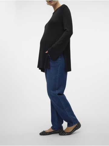 mama licious Mom Fit Umstandsjeans in Dark Blue Denim