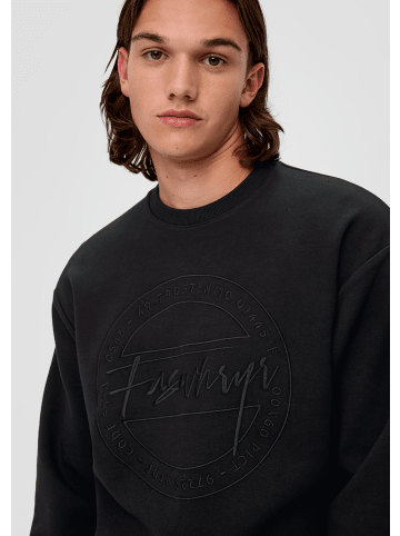 QS Sweatshirt langarm in Schwarz