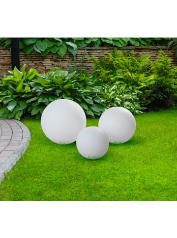 EASYmaxx Solar-Dekokugel Set 4-tlg. 3,2V weiß Farbwechsel mit Fernb. Weiß