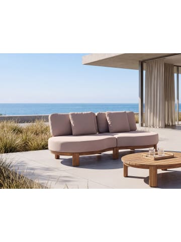 Beliani 7-tlg Gartensofa ARZELLO in Braun/Beige