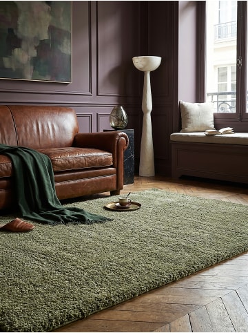KADIMA DESIGN Shaggy-Teppich Kuschelig LYNE Weich Wohnzimmer in Grün