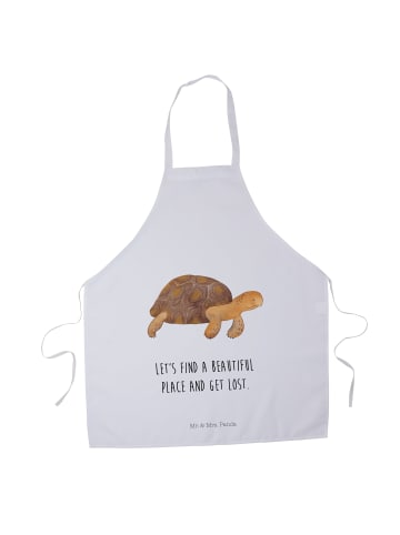 Mr. & Mrs. Panda Schürze Schildkröte MHerzieren mit Spruch in Weiß
