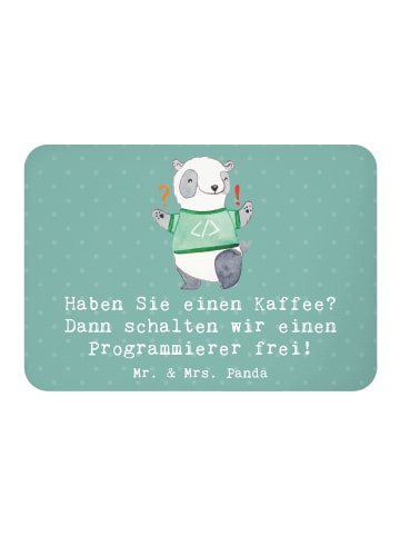 Mr. & Mrs. Panda magnet Programmierer Kaffeezeit mit Spruch in Meeresbrise
