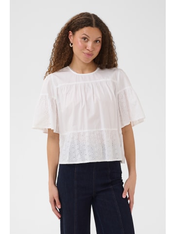 SAINT TROPEZ Kurzarm-Bluse SuzannetSZ A-shape in Bright White