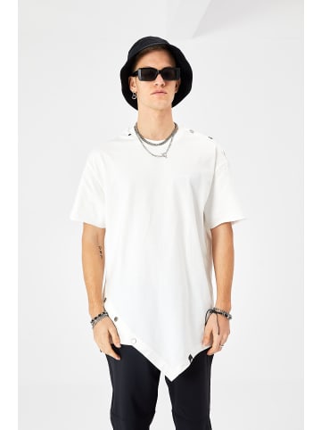 Ossy Homer T-Shirt Oversize Fit mit 320gsm Baumwolle in Weiß