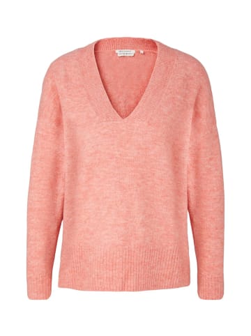 TOM TAILOR Denim Pullover COSY V-NECK in Pink