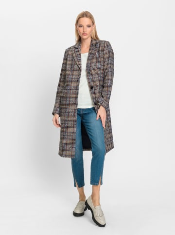 Heine Wintermantel in sand-traube-kariert