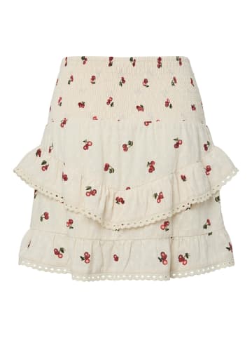 Pieces Minirock in Cloud Cream