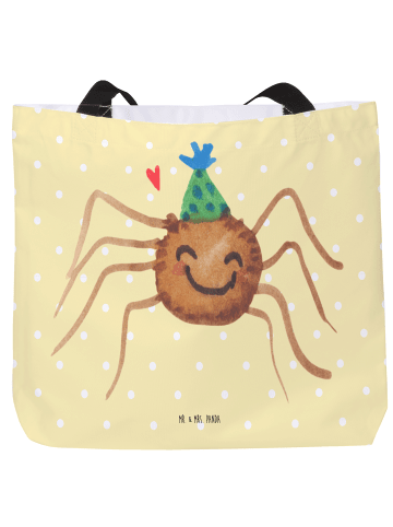 Mr. & Mrs. Panda Shopper Spinne Agathe Party ohne Spruch in Gelb Pastell