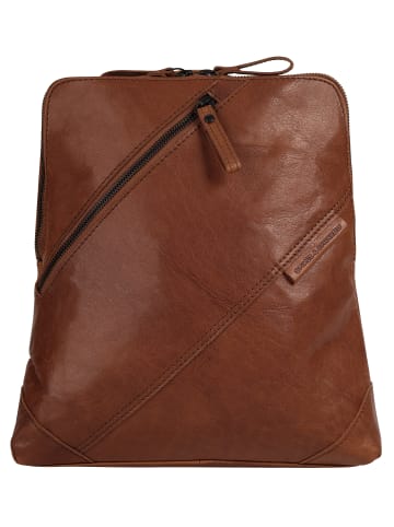 SPIKES & SPARROW Rucksack echt Leder in cognac