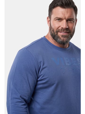 Men Plus Kurzarm T-Shirt in atlantikblau