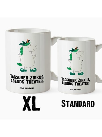 Mr. & Mrs. Panda Riesenkaffeetasse Einhorn Joker mit Spruch in Weiß