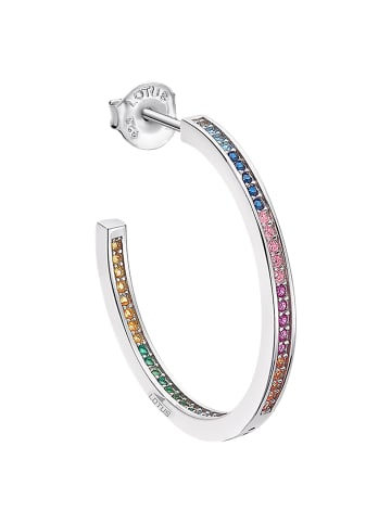 LOTUS silver Ohrringe Silber 925 Sterling Silber Zirkoniastein Creolen