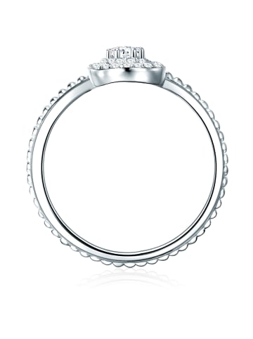 Trilani Ring aus Sterling Silber mit Zirkonia in silber