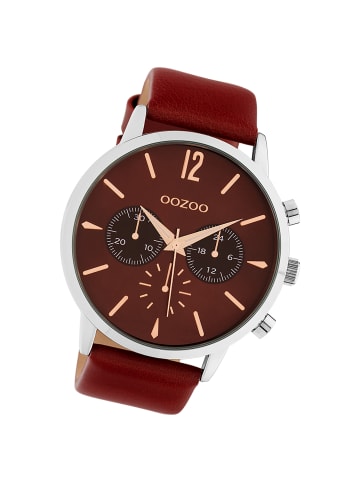 Oozoo Analog-Armbanduhr Oozoo Timepieces rot extra groß (ca. 48mm)