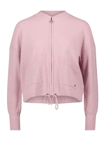BETTY & CO Strick-Cardigan mit Reißverschluss in Rose Melange