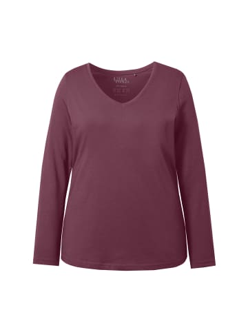 Ulla Popken Shirt in dunkle beere