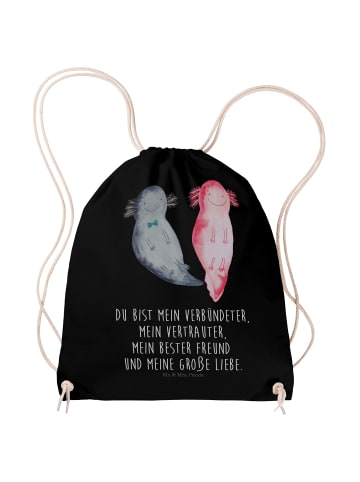 Mr. & Mrs. Panda Sportbeutel Axolotl Freundin mit Spruch in Schwarz