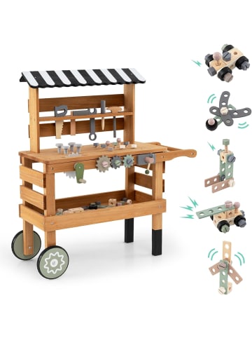 COSTWAY Werkbank Kinder Werkzeugbank ab 3 Jahren in Grün