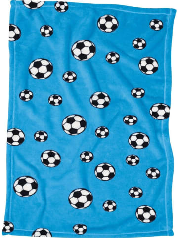 Playshoes Decke "Fleece-Decke Fußball" in Blau